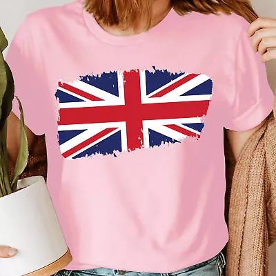 Buy Union Jack Great Britain British England UK Flag Souvenir Womens T-Shirts #6NE • 9.99£