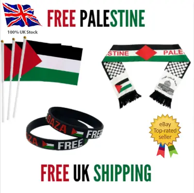 Buy New Palestine Hand  Flag Free Gaza Wrist Band Palestinian Head Shoulder Scarf • 4.99£