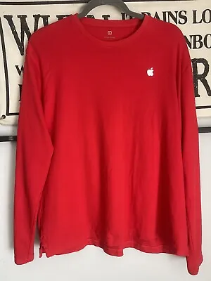 Buy Official Apple Store Uniform Long Sleeve Tee | Red Xmas Variant |Great Condition • 15£