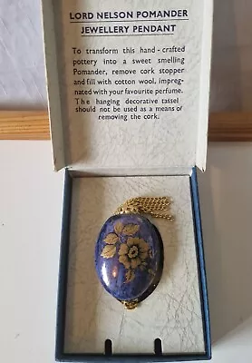 Buy Boxed Vintage Blue Lord Nelson Pomader Jewellery Pendant • 14.99£