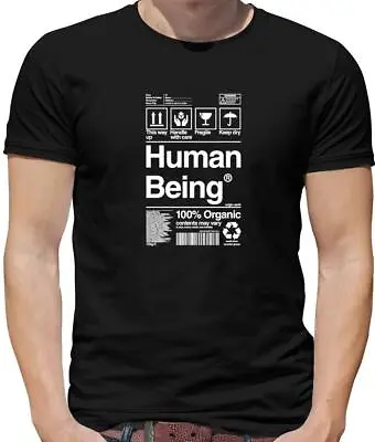 Buy 100% Organic Human Being Mens T-Shirt - Funny - Ingredients - Zombie • 13.95£