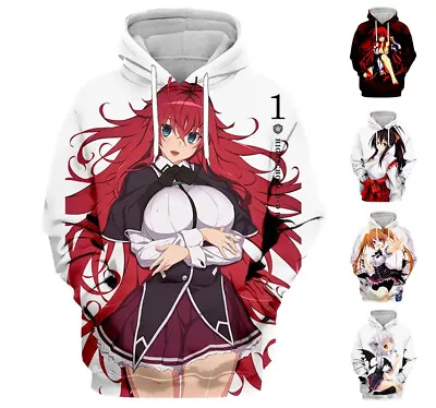 Buy Mens Graphic Print Hoodie Sweatshirt Top Anime High School Dxd Hero S-6xl • 37.45£
