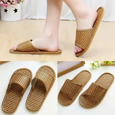 Buy Trendy Rattan Slipper Sandals For Men And Women Brown 37~38 39~40 Size • 11.80£