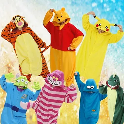 Buy Unisex Cosplay Anime Pyjamas Costume Adult Hoodies Animal One Piece Sleepwear • 9.99£