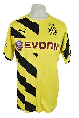 Buy PUMA Borussia Dortmund 2014-15 Home Football T-Shirt Size M Mens Outdoors • 25.88£