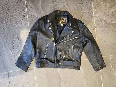 Buy Master Leather Motorcycle Jacket Punk Rocker Size 32 • 32.99£