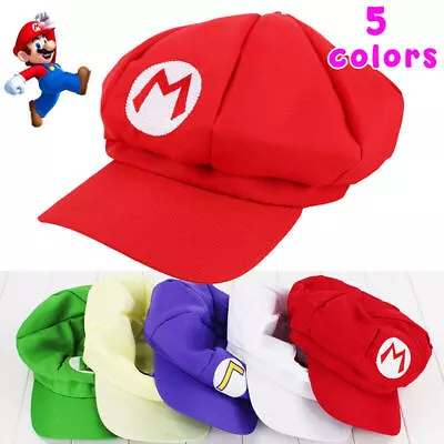 Buy Super Mario Bros Odyssey Luigi Baseball Cap Kids Mens Adjustable Cosplay Hats UK • 6.88£