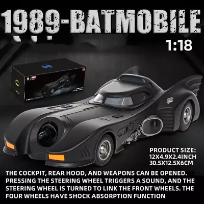 Buy 1:18 1989 Batmobile Die-Cast Car With Batman Figure, Toys For Kids And Adults ,  • 42.99£
