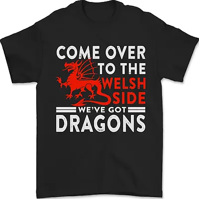 Buy Come To The Welsh Side Dragons Wales Rugby Mens T-Shirt 100% Cotton • 10.48£