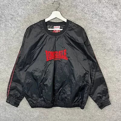 Buy Vintage Lonsdale Jacket Mens Large Black Boxing Sweatshirt Pullover Gym Top Y2K • 39.99£