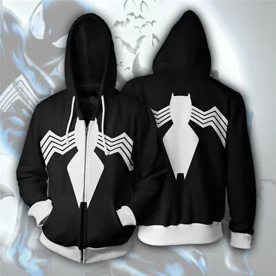 Buy Anime Venom 3D Print Casual Hoodies Jacket Sweatshirt Coat Men's Clothing Gifts • 38.86£