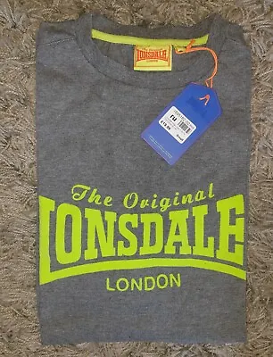 Buy Mens GREY LONSDALE T-Shirt RRP £19.99. SUPREME QUALITY SMART CASUAL NEW ! • 7.99£