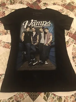 Buy The Vamps Concert Graphic T Shirt Black With Group Photo Size S 100% Cotton • 14.20£