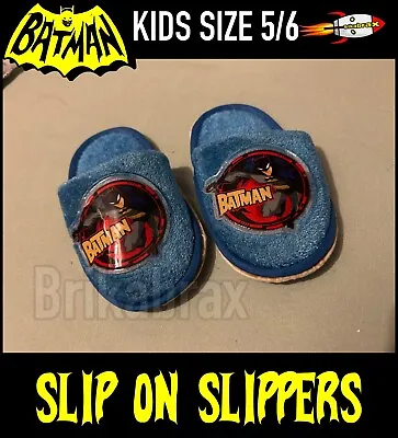 Buy Batman Cartoon DC Kids Unisex Blue Slippers Size U.S. SIZE 5/6 Toddler Kid • 6.99£
