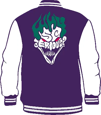 Buy Why So Serious Face Varsity Jacket - Inspired By Joker • 35.99£
