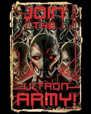 Buy Marvel Comics Avengers Age Of Ultron Movie Ultron Army Poster T-Shirt NEW UNWORN • 11.37£