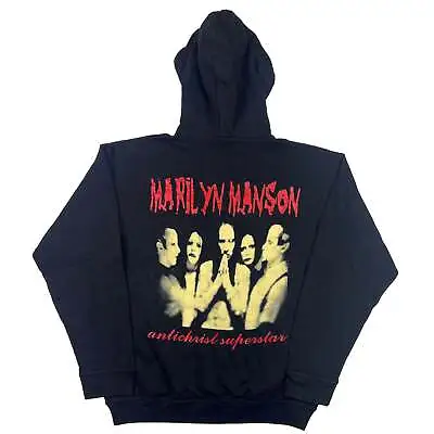 Buy Vintage 90's Marilyn Manson Antichrist Superstar Graphic Hoodie Black Rare • 120.99£