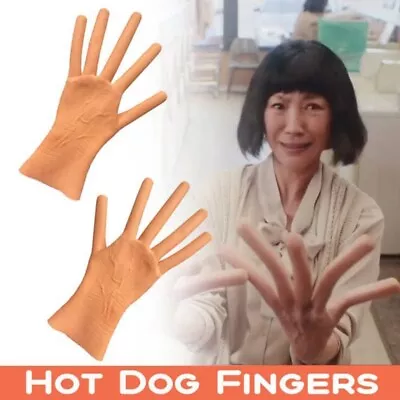 Buy Funny Hot Dog Fingers Hot Dog Gloves Halloween Dress Up Party Decorations Merch • 16.52£