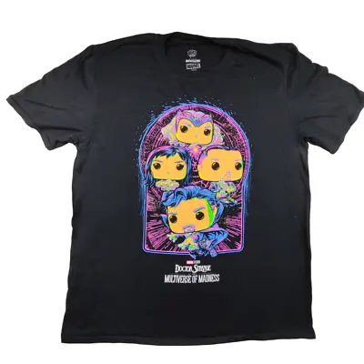 Buy Marvel X Funko Pop Doctor Strange T Shirt Size L Black Cotton Short Sleeve • 8.09£