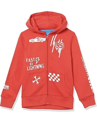 Buy Lightning McQueen Disney Boys Fleece Zip-Up Top Jacket Hoodie Sweatshirt. • 9.99£