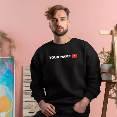 Buy Customized Personalised Name Youtube Channel Sweatshirt Jumper Youtuber Gift Top • 16.99£