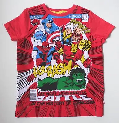 Buy SPIDERMAN MARVEL COMIC HEROES T.SHIRT RED (2 YRS) Ex STORE • 3.50£
