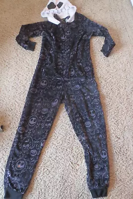 Buy Disney TNBC Nightmare Christmas Jack Skellington Pajamas Pockets Hood - XL 16-18 • 13.79£