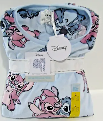 Buy Primark Disney Stitch Angel Pyjamas Soft Pjs Nightwear Long Sleeve Top Bottoms L • 19.99£