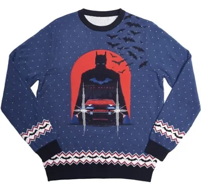 Buy XL (UK) Batman Ugly Christmas Jumper Sweater Xmas DC Gotham City Batmobile • 33.99£