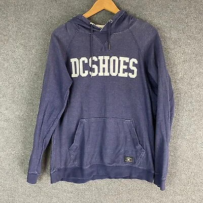 Buy DC Shoes Jumper Mens Medium Blue White Pullover Hoodie Sweater Hooded Adult • 18.94£