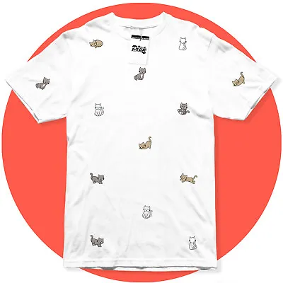 Buy Kawaii Cat Pattern T-Shirt - Adorable Kitty Design - Cat Lover Tee - Unisex • 24.99£