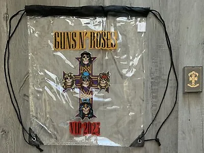 Buy Guns N Roses 2023 Tour VIP Merch Playing Cards & Plastic Drawstring Bag Axl Rose • 23.67£