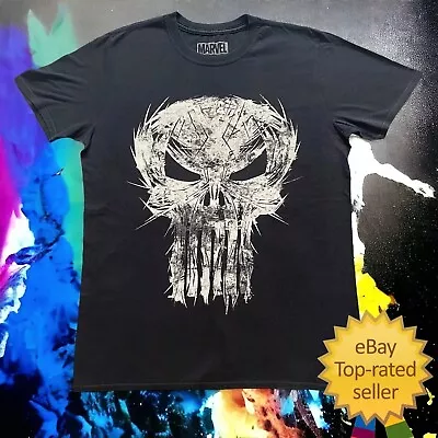 Buy Punisher Official Marvel T-Shirt Black  Medium T-Shirt Mens  Short Sleeve  • 11.99£