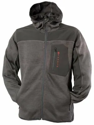 Buy ZEPHYR ZC401 Black Full Zip Side And Front Pocket Knitted Hoodie Size Medium • 16.99£