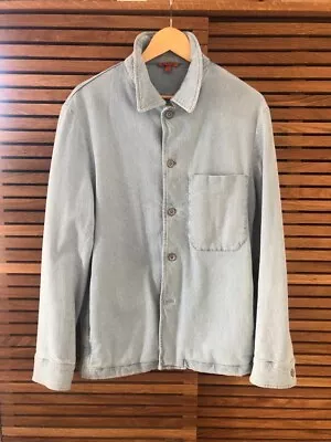 Buy Barena Rocheo Overshirt Jacket Blue Cotton Twill - Size 50 RRP £385 • 180£