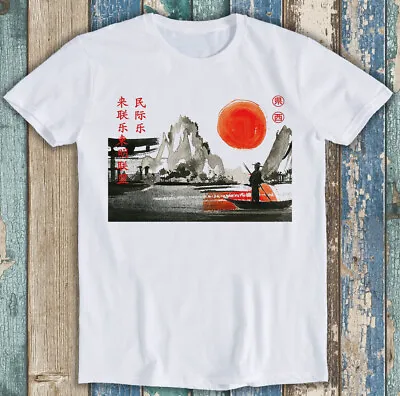 Buy Japan Fish Man In Boat With Moon Japanese Dream Fishing Funny Tee T Shirt M1447 • 6.35£