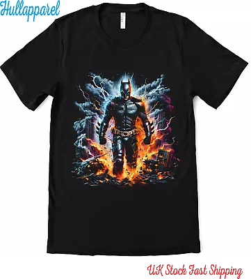 Buy Batman Mens Black T-shirt Short Sleeve Unisex T-shirt Tee Top Size S -2XL SH04 • 13.49£