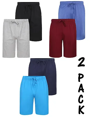 Buy Mens 2 Pack Lounge Shorts Multipack Pyjama Pj Night Sleep Loungewear M-2xl New • 10.99£