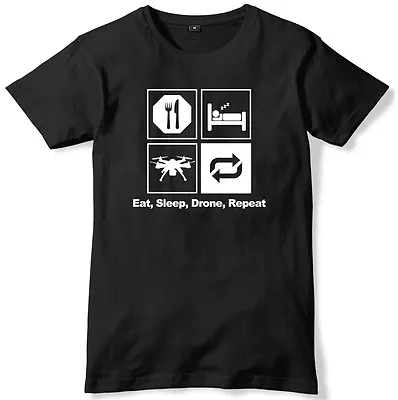 Buy Eat Sleep Drone Repeat Man Mens Funny Unisex T-Shirt • 11.99£
