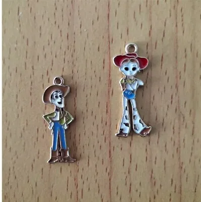 Buy Disney's Toy Story Woody And Jessie Enamel Pendants - Jewellery Making Supplies • 1.19£