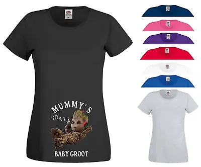 Buy Mummy's Baby Groot T Shirt Pregnancy Maternity Christmas Xmas Gift Women Tee Top • 11.99£