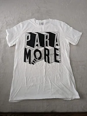 Buy Paramore - Block Stairs T-Shirt - White - Medium • 17.99£