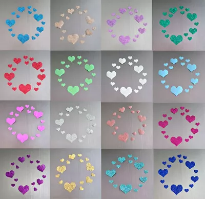 Buy Glitter Iron On DIY Decorative T Shirt Transfers Costume Applique Love Hearts • 2.99£