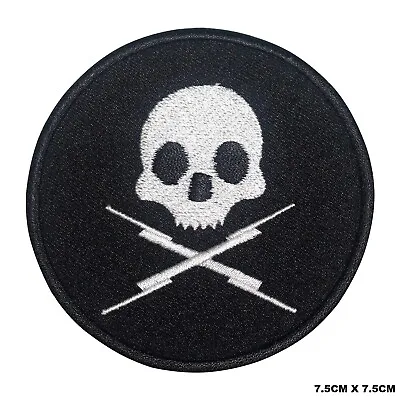 Buy Lucky 13 Biker Skull Patch Iron On Patch Sew On Embroidered Patch • 2.49£