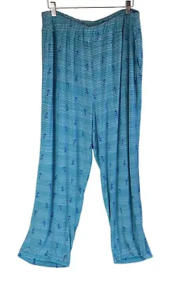 Buy DREAMS & CO Women’s Pajama Pants PJ Blue Anchor Nautical Sleep Sz 1X 22-24 Plus • 8.52£