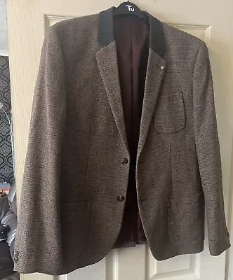 Buy Peter Werth Jacket Blazer Sport  Brown Checked Vienna Check Pattern Size 44 • 4.99£