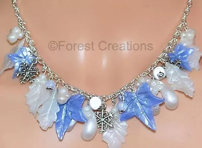 Buy Frosty Woods Necklace - Hand Sculpted - Festive Necklace Christmas Jewellery • 22.50£