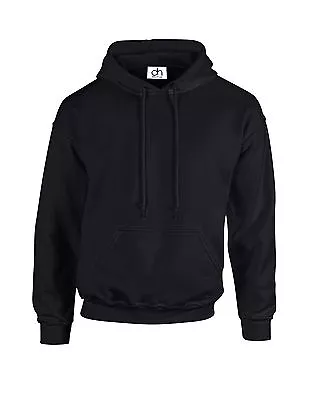 Buy New Adult Unisex Black Hoodie Xs-6xl Top Fleece Jumper Work Wear Plain Mens Bnw • 14.99£