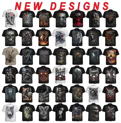 Buy SPIRAL DIRECT Mens Rock/Biker/Steampunk/Reaper/Dragon/Skull/tshirt/Tee/Clothing • 15.45£