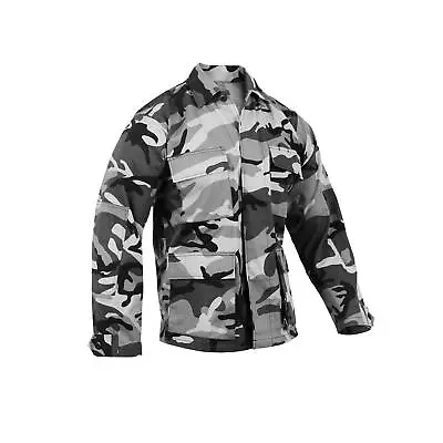 Buy BDU Shirts US Army Style Combat Field Light Jacket Top Coat New Snow Urban Camo • 29.99£